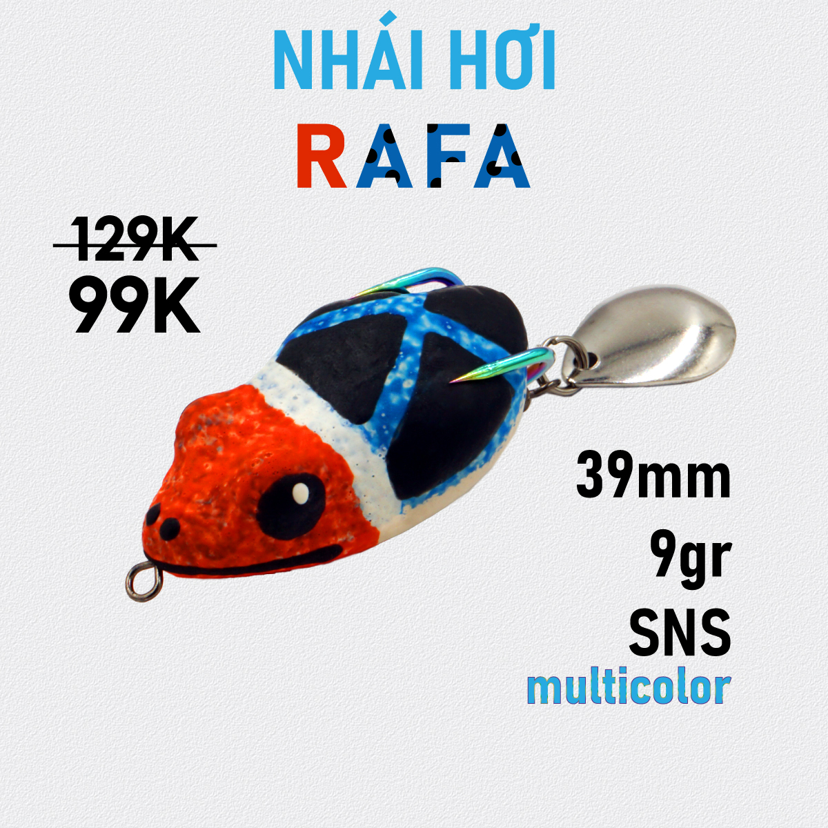 NHÁI HƠI POISON FROG RAFA - 3.9CM 9G - nổi lửng - mồi giả Thái Lan câu lure cá lóc giá rẻ siêu nhạy