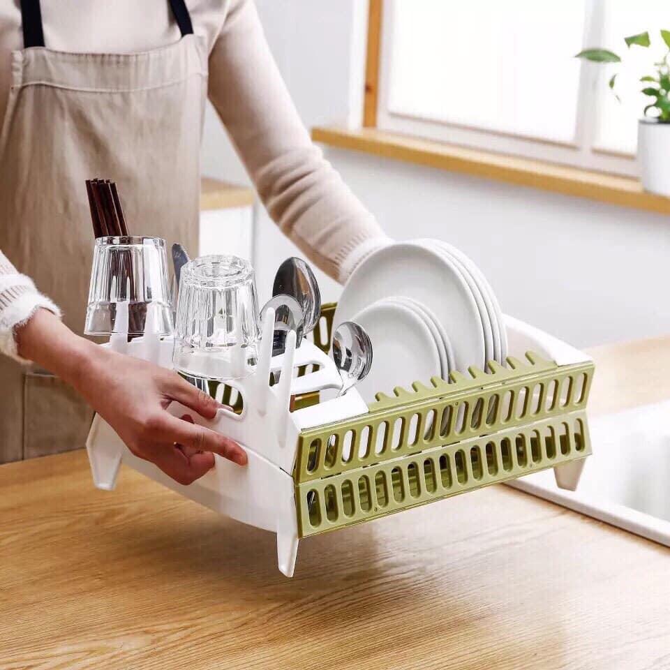 Giá úp đồ nhà bếp NHỰA GẬP GỌN GẬP GỌN