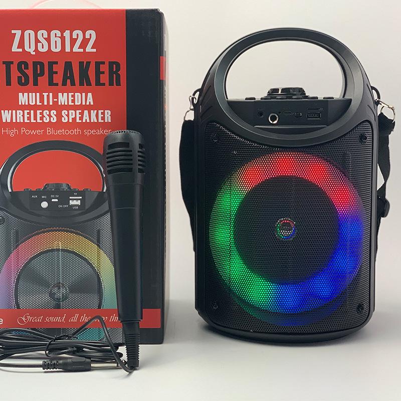 Loa Bluetooth Karaoke Di động Cột không dây di động Big Power STEREO Subwofer Bass Family Party Loa với MicrooneUSB TF Màu sắc: ZQS6122