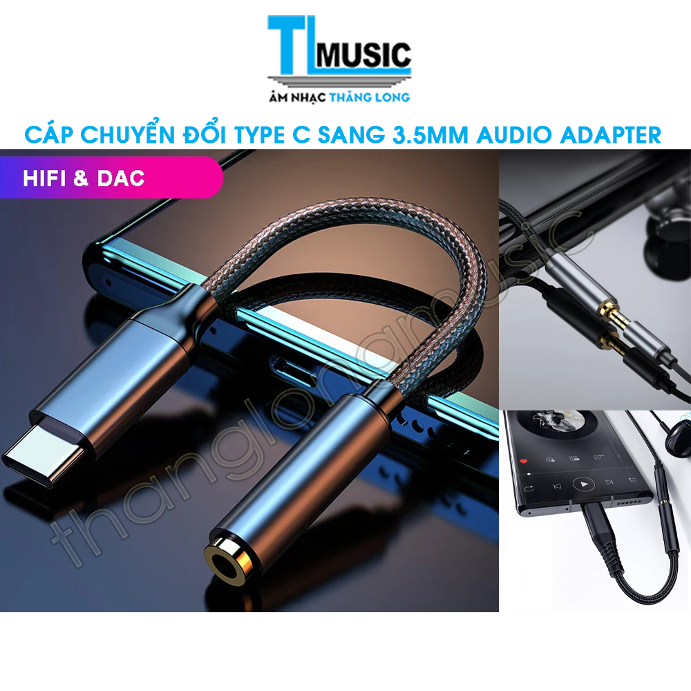 Dây Cáp Chuyển Đổi Type C Sang Công Aux 3.5mm
