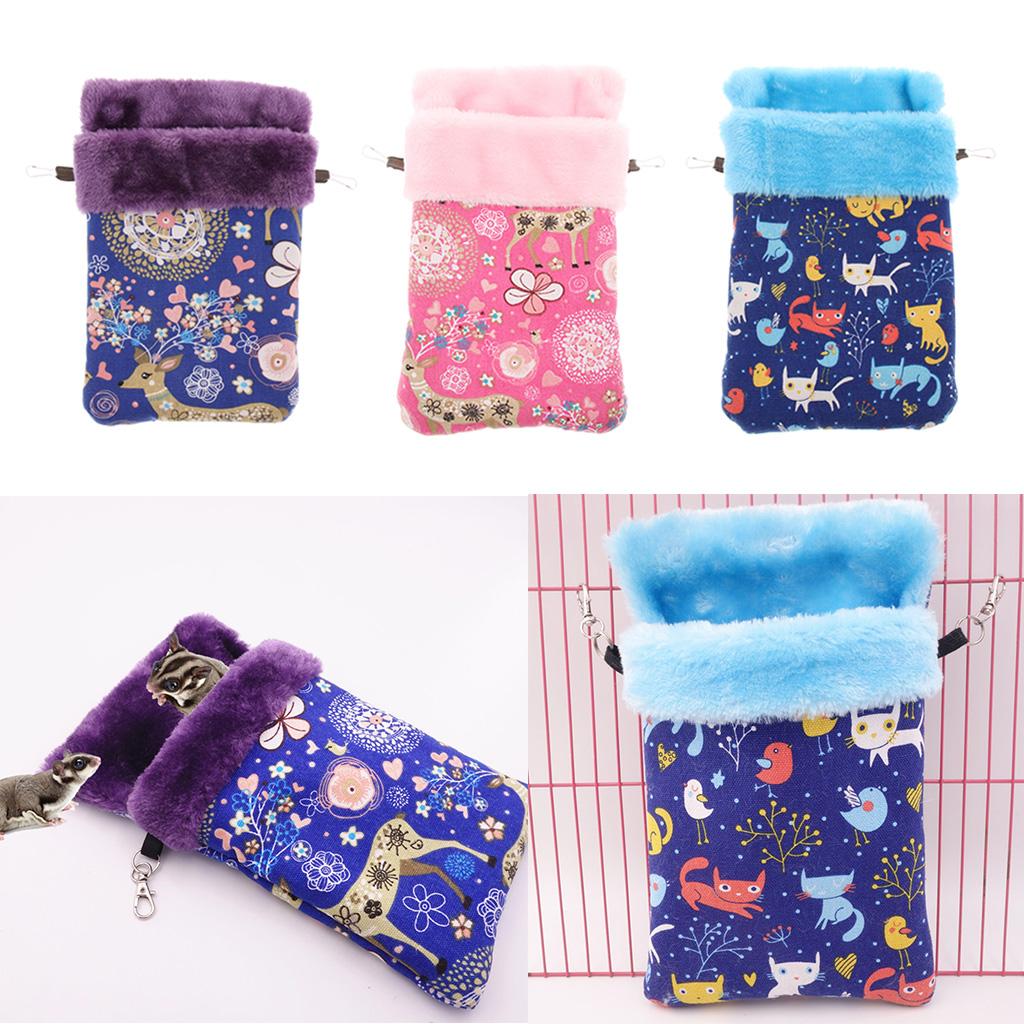 Pet Hamster Parrot Ferret Bunny Squirrel Cage Hanging Sleep Bag Pouch