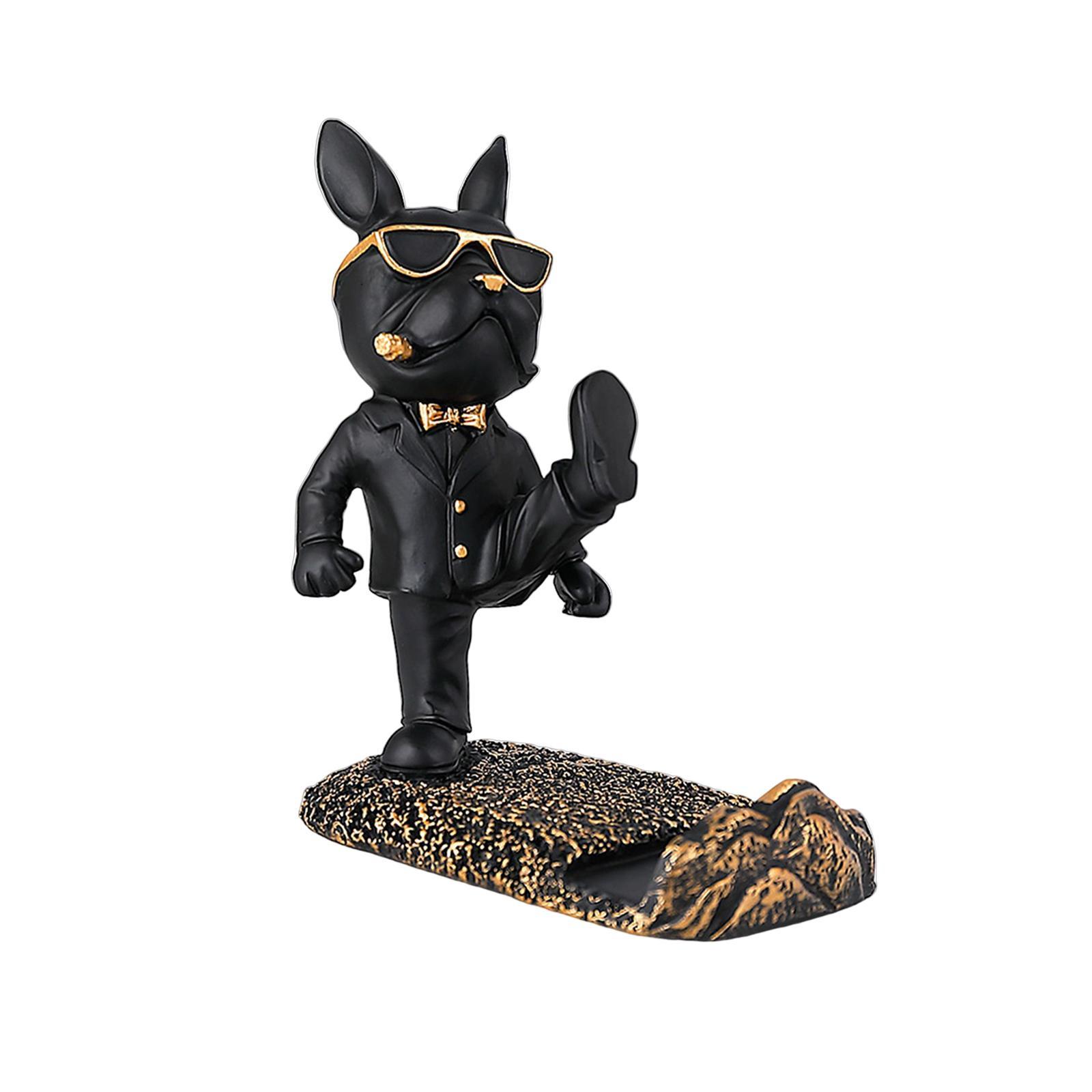 Dog Desktop Phone Holder Support Anti Slip Lovely Bracket Sculpture for Home