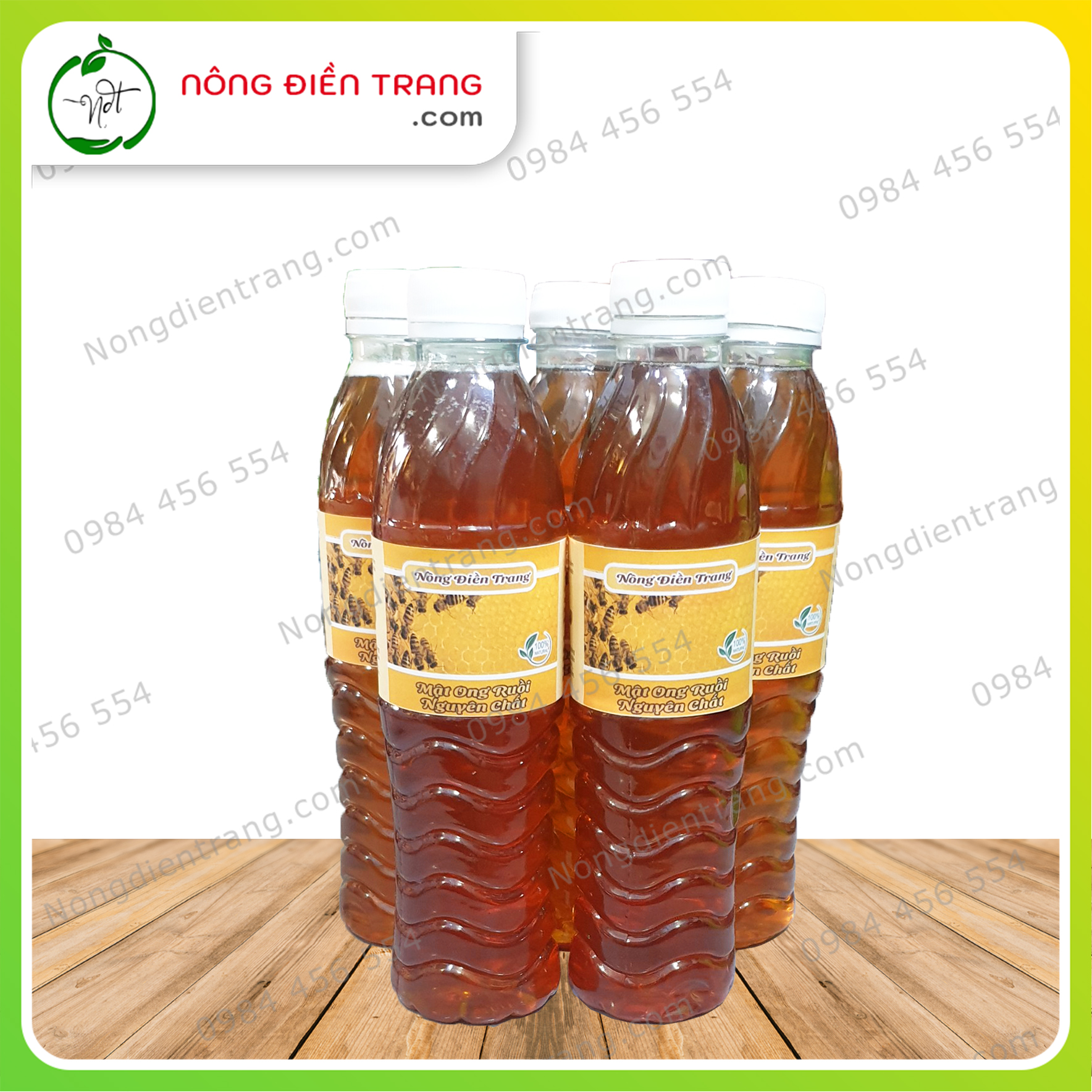 Mật Ong Ruồi Thiên Nhiên Nguyên Chất 100% - Chai 400ml - Được Trích Từ Tổ Ong Ruồi Rừng Nguyên Sáp, Không Pha Lẫn Tạp Chất VTNN Nông Điền Trang