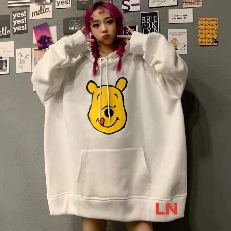 Áo hoodie logo gấu vàng lưỡi đỏ DA6
