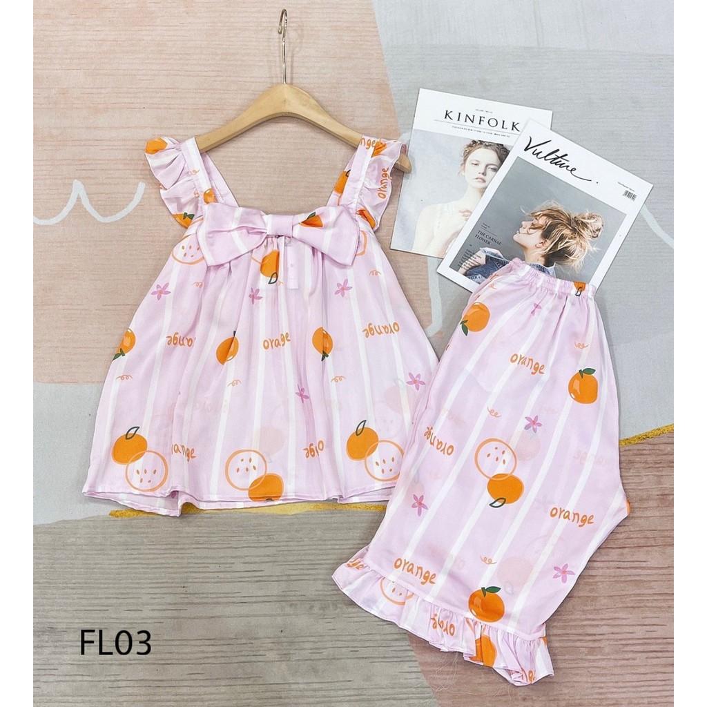 BÁN LỖ XIN ĐÁNH GIÁ 5 SAO Đồ ngủ nữ pijama, bộ mặc nhà, chất liệu lụa latin, mềm mịn, thấm mồ hôi, Sam pijama