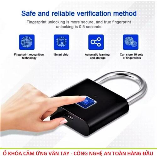 Ổ khóa cửa chống trộm cảm ứng vân tay độ bảo mật cực cao có sạc pin , chống nước mẫu mới loại tốt
