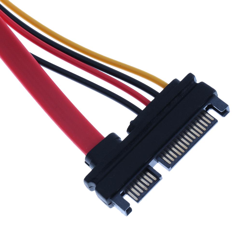 30CM Male To Female SATA Data Power Extension Cable M / F 22P 7 + 15Pin