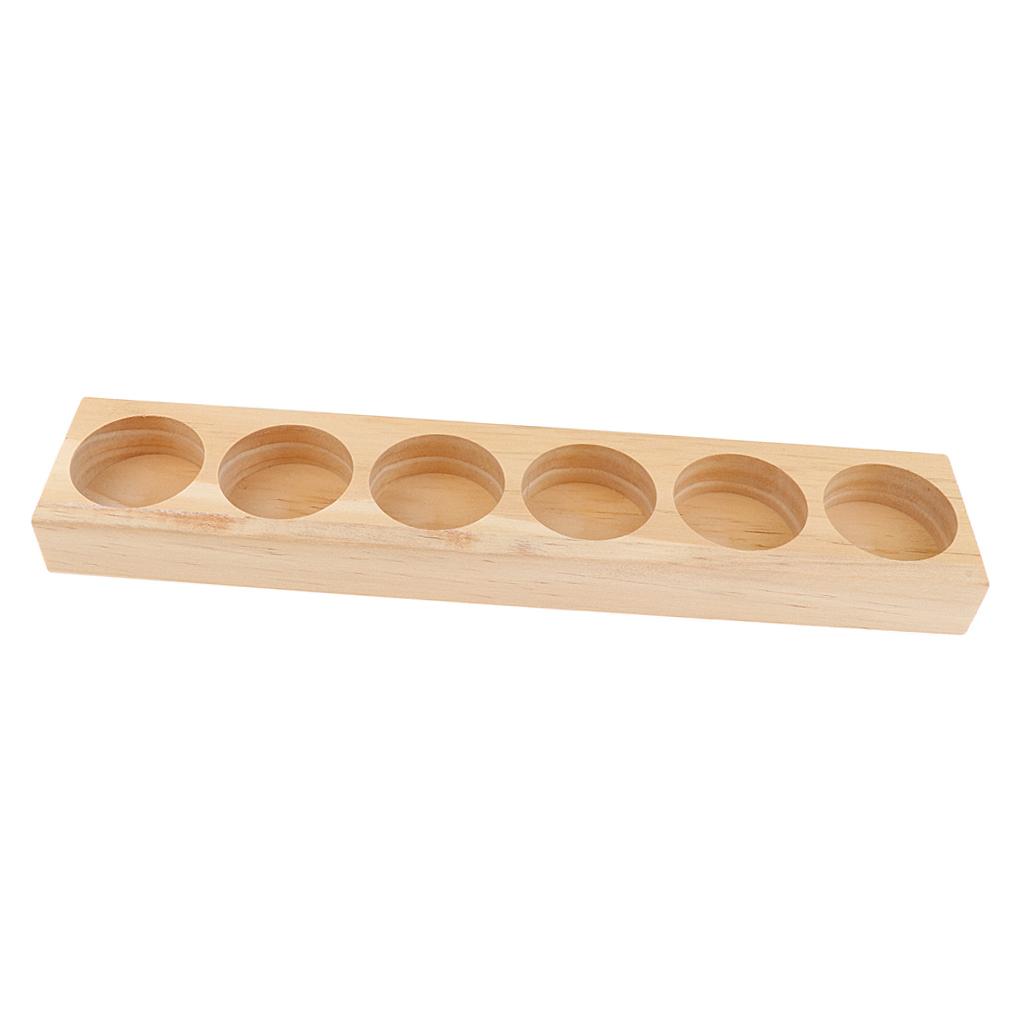 Essential Oil Storage Case Display Stand Oil Wood Rack Holder Tray
