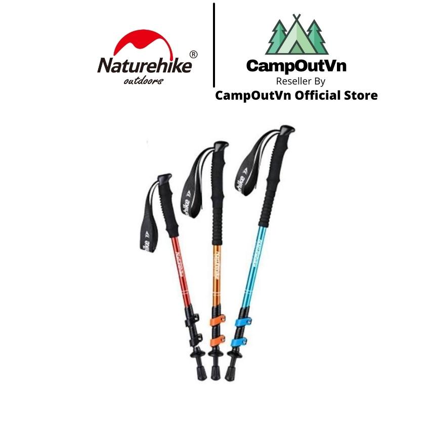 Gậy leo núi Naturehike trekking NH18D020-Z đa năng chất liệu carbon siêu bền nhẹ xếp gọn chắc chắn A419