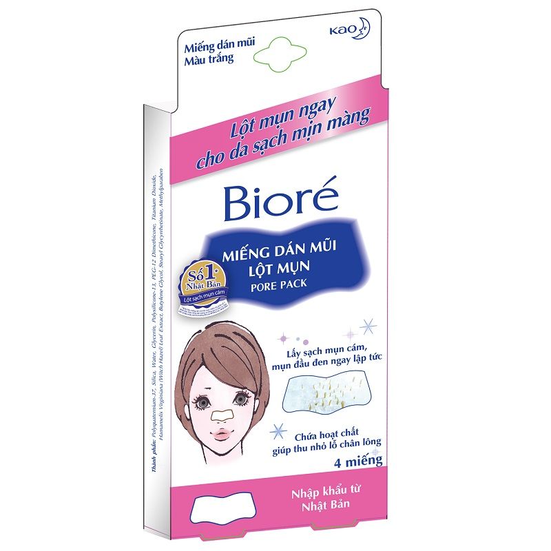 Miếng Dán Mũi Lột Mụn Biore (4 Miếng)