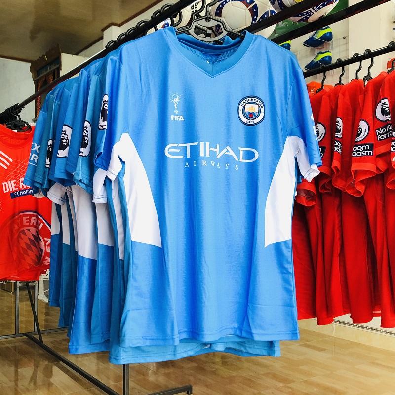 Mẫu đá bóng hè cao cấp CLB Man City xanh biển 2021-2022