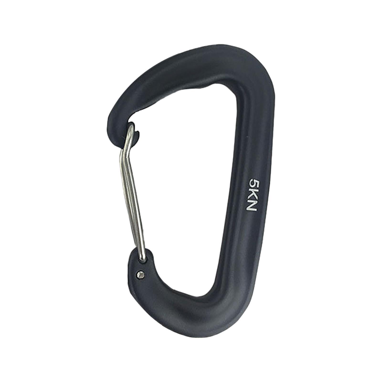 Metal Locking Carabiner Gadgets Keyring Heavy Duty 3 inch Small Carabiner Clip D Shaped Carabiner for Water Bottle Fishing Mountaineering