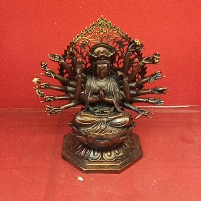 Tượng phật mẫu chuẩn đề hun giả cổ 25cm