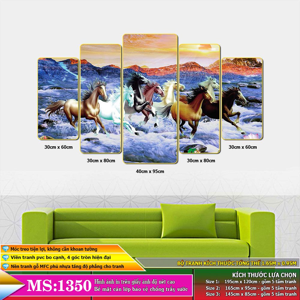 Tranh treo tường - mã đáo thành công: 1350L5