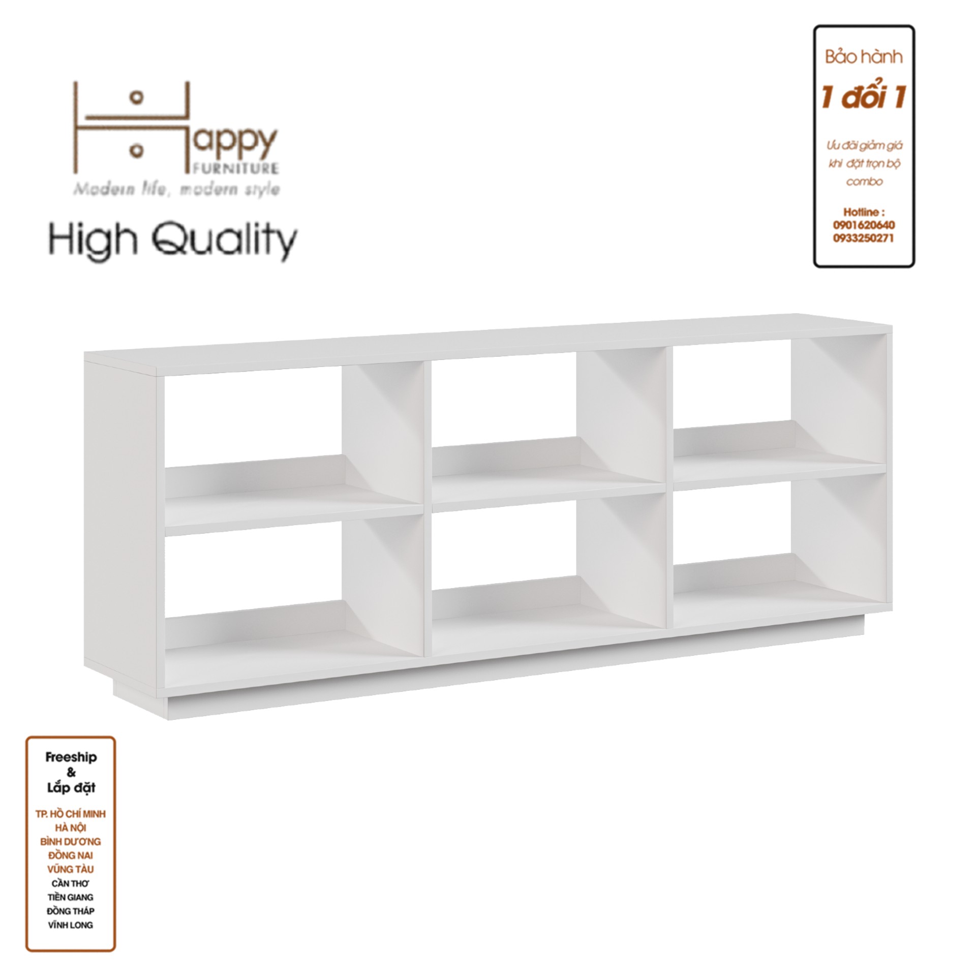 [Happy Home Furniture] ZANE , Kệ sách 2x3 ,160cm x 32cm x 62cm ( DxRxC), KSA_034