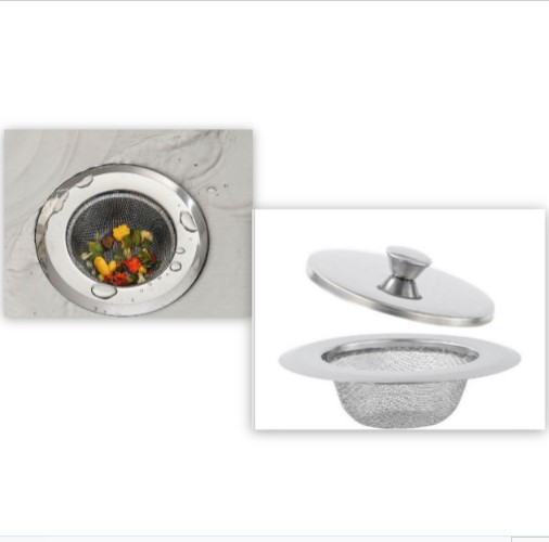 Dụng cụ lọc rác inox- N01, dụng cụ chặn rác bồn rửa bát bằng thép không gỉ