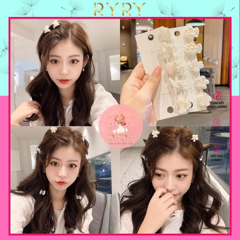Set 11 Chiếc Kẹp Càng Cua Nhỏ Nhựa Nhiều Kiểu Xinh Xắn Phong Cách Hàn Quốc Cho Nữ