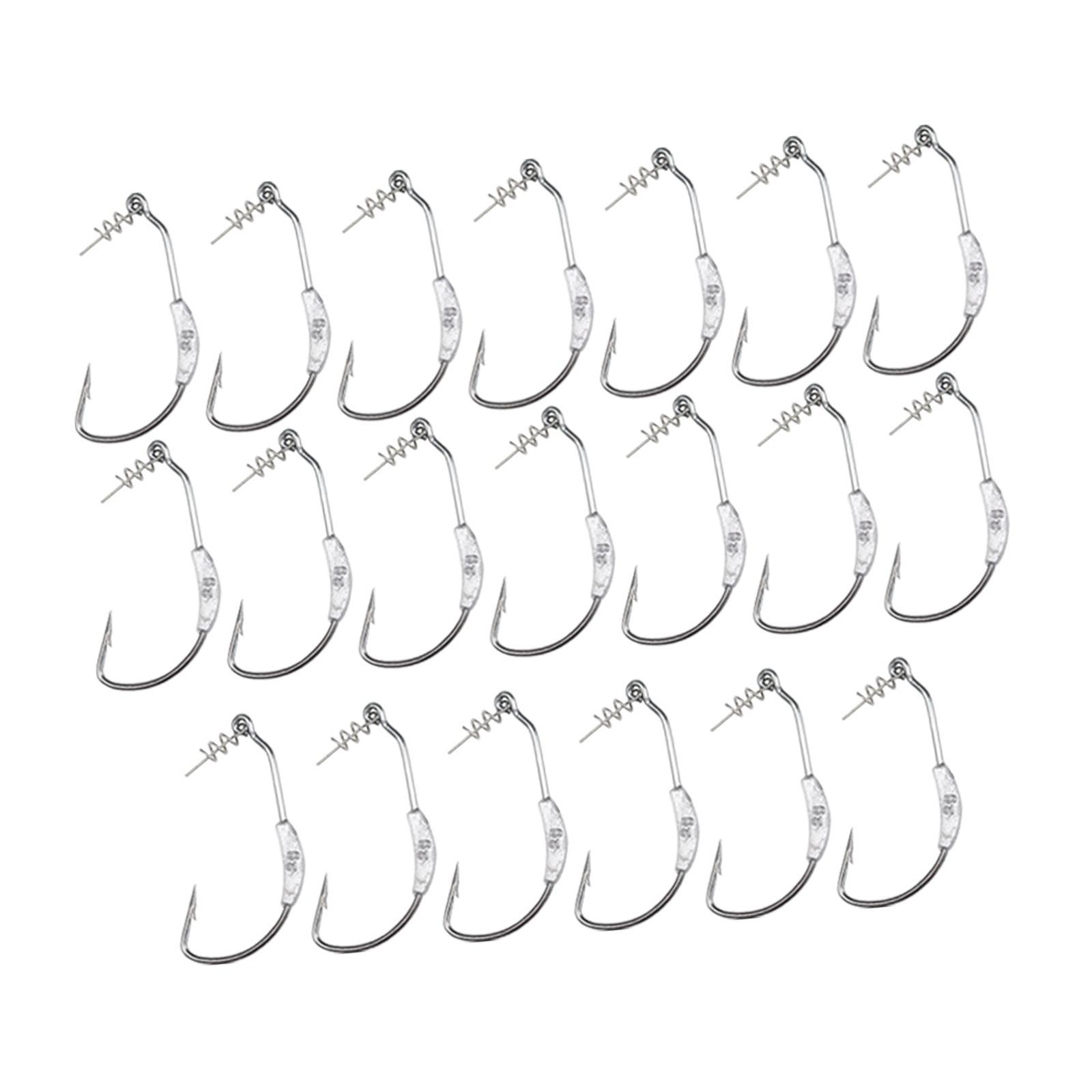 20x Fishing Hooks Catfish Hooks Fish Hooks Carbon Steel Hooks Weighted Hooks