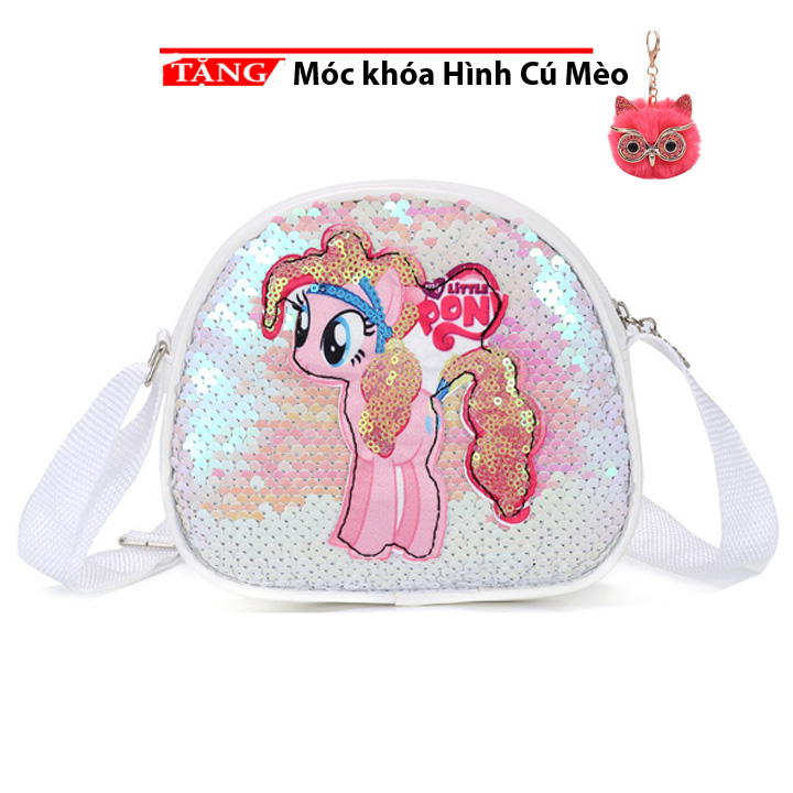 Túi đeo vai trẻ em hình ngựa Pony Kimsa DL4 Tặng móc khóa cú mèo