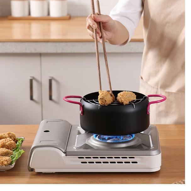 Nồi Chiên Hợp Kim Sắt Kèm Vĩ - 16.5X8Cm 502G 1615Ml - Giao Hàng Toàn Quốc