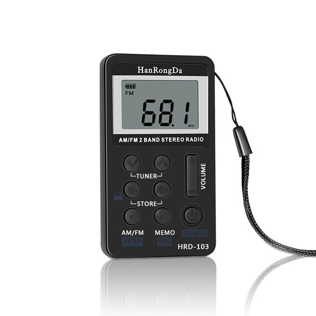 Portable Digital Tuning AM / FM Stereo Radio With Earphone For Walk