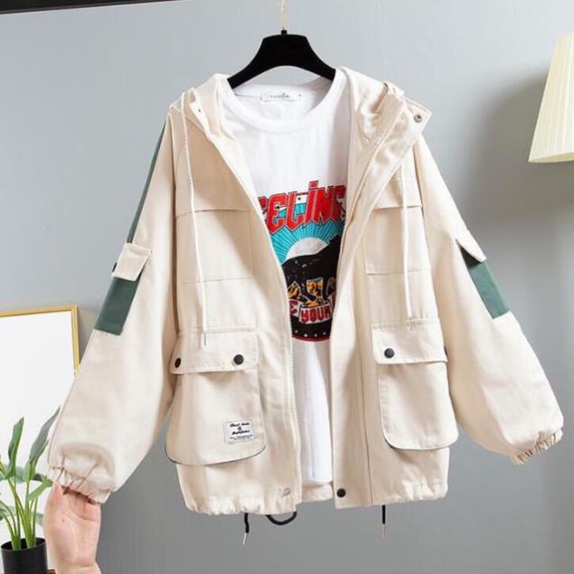 O KHOÁC KAKI - ÁO JACKET BOMBER PHỐI 6 TÚI ( ẢNH THẬT5 MÀU )