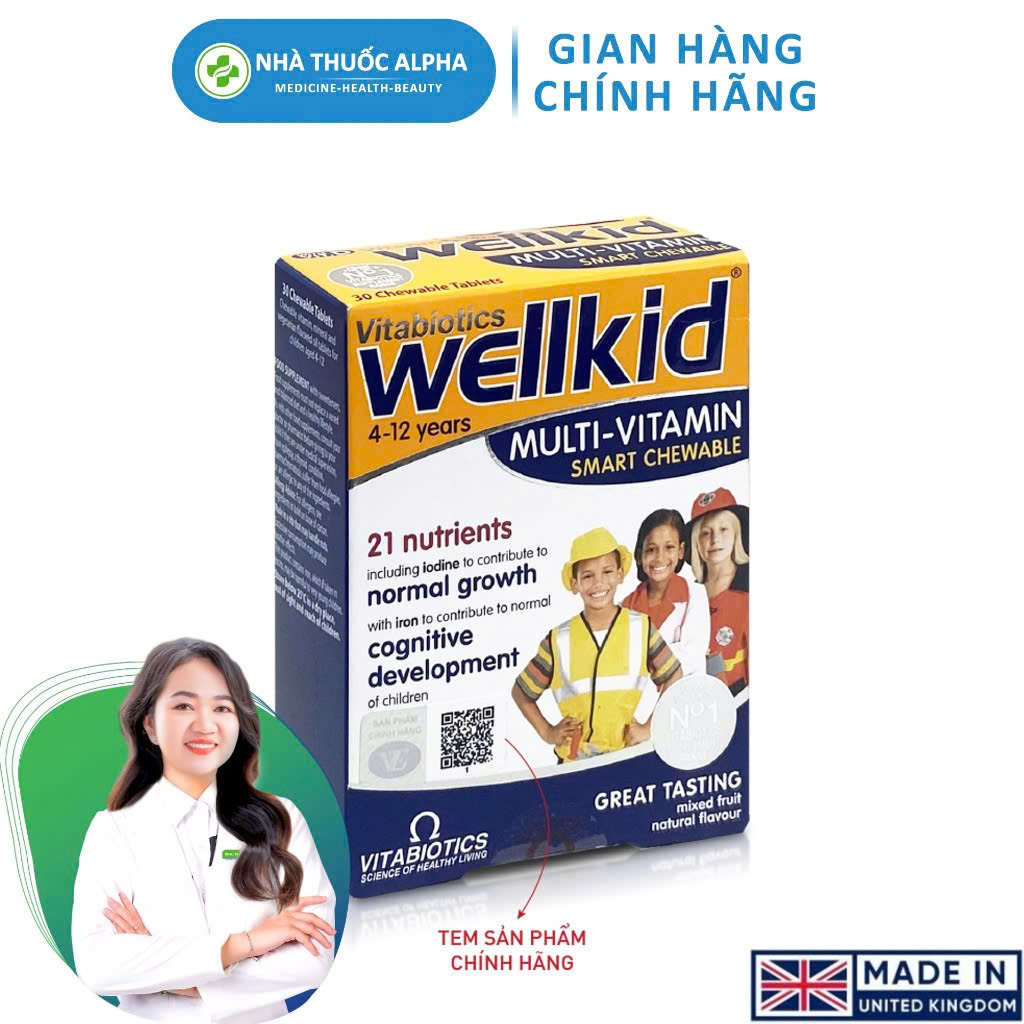 Viên Uống Vitabiotics Wellkid Multi-vitamin Liquid bổ sung vitamin và khoáng chất cho trẻ (Chai 150ml)