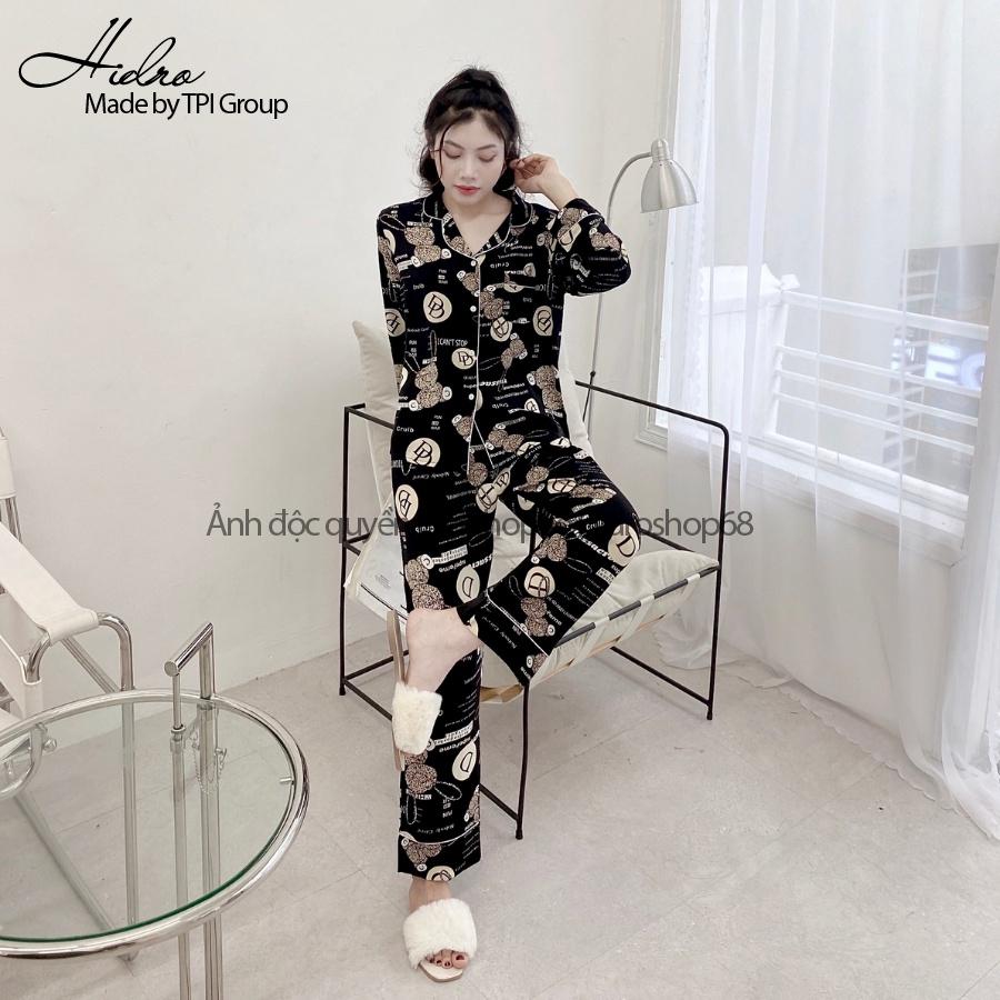 Bộ Pijama Lụa Dài Tay Thiết Kế Cao Cấp Chất Mềm Mịn Không Nhăn