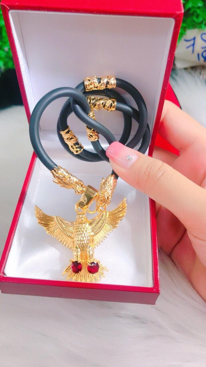 Dây chuyền nam mặt đại bàng mạ vàng 24k EKPM44AD