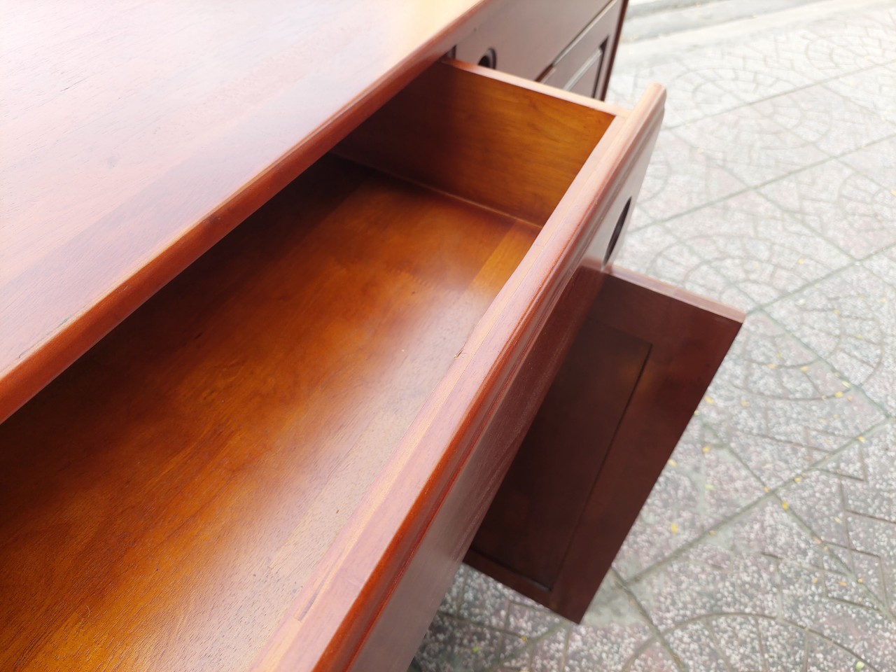 Tủ Gỗ Cao Su 4 Cánh Ngang 134cm Có Hộc, Tủ Đa Năng Sắp Xếp Đồ - Hàng VN Xuất Khẩu