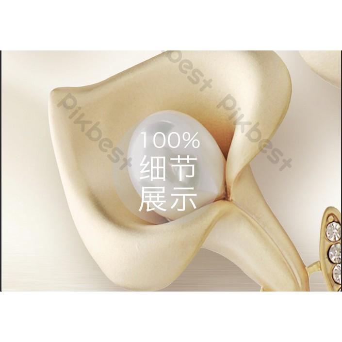 Tranh dán tường Tranh hoa trang sức sang trọng, tranh dán tường 3d hiện đại MS1190577