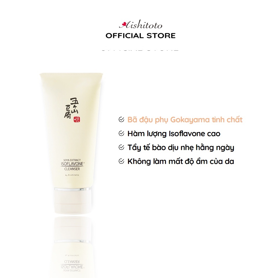 Sữa Rửa Mặt Chiết Xuất Đậu Nành AISHITOTO Gokayama Soya Extract Cleanser 80g