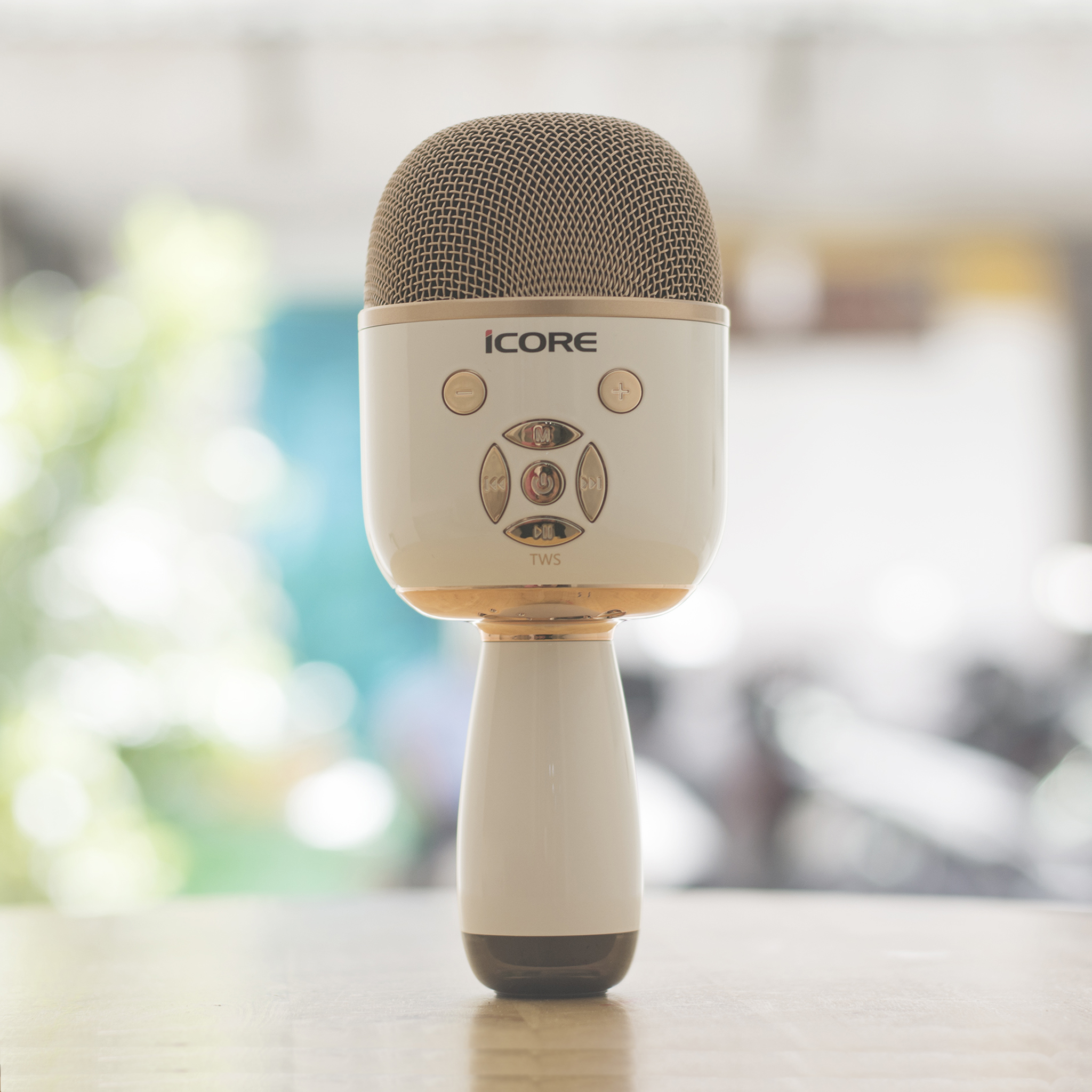 Micro karaoke kèm loa Bluetooth iCore MK99 - Hàng Chính Hãng