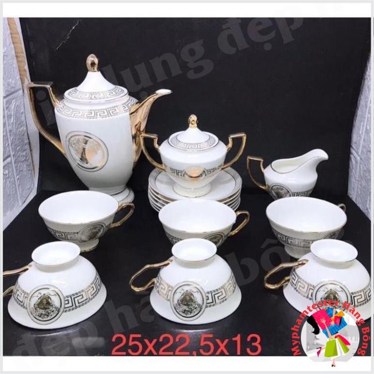 ) Bộ cà phê sứ xương trắng cao cấp