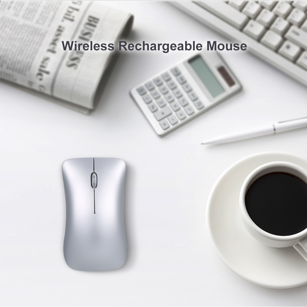 Chuột Có Thể Sạc Lại Không Dây Chế Độ Kép BT 2.4GHz Thiết Kế Tiện Dụng 1000/1200/1600 DPI