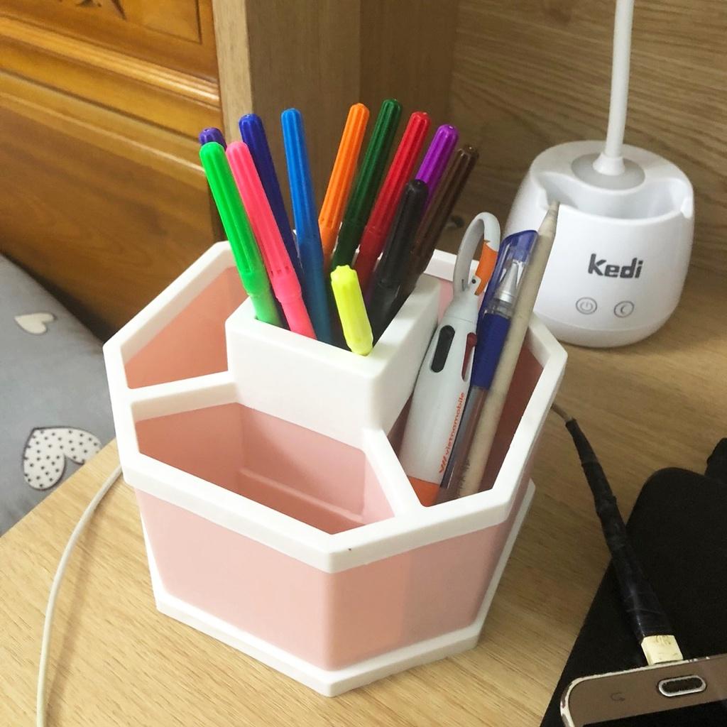 Khay đựng đồ 5 ngăn Việt Nhật 1337 - Kệ đựng đồ để bàn hình lục giác