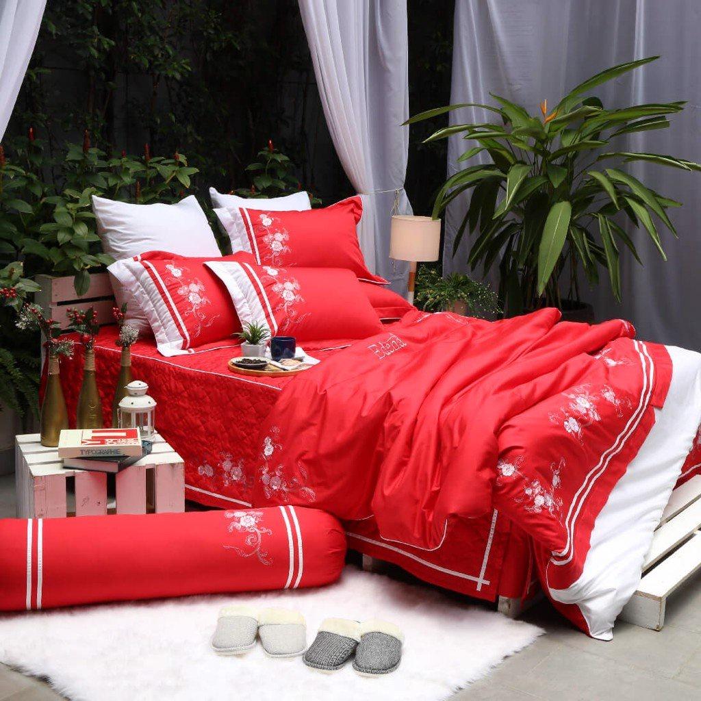 Bộ Ga Chần Gòn Tencel Edena 748 Gồm 5 Món