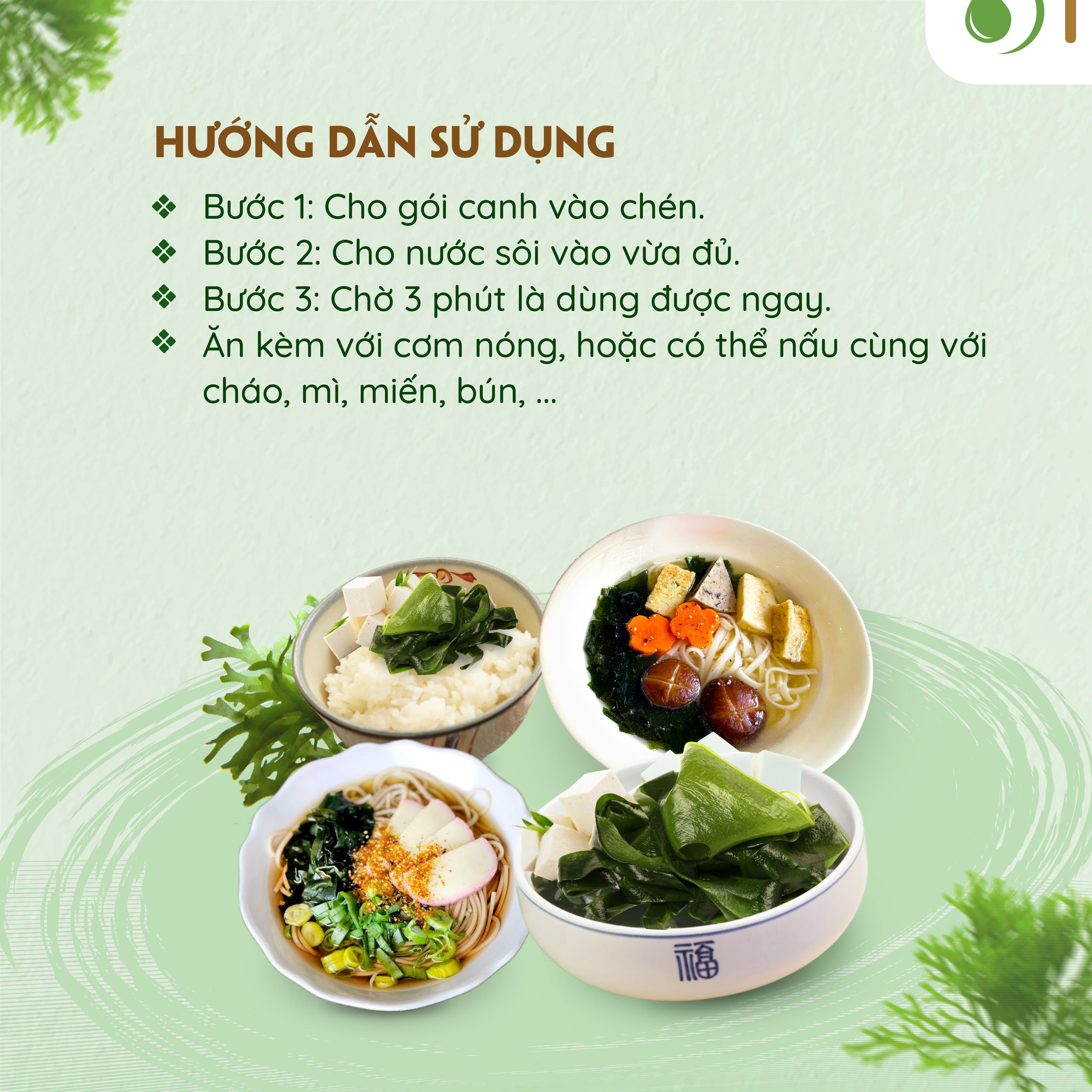 Canh dưỡng sinh rong biển hộp 4 gói TÂM MINH FOODS dinh dưỡng ăn liền tiện lợi