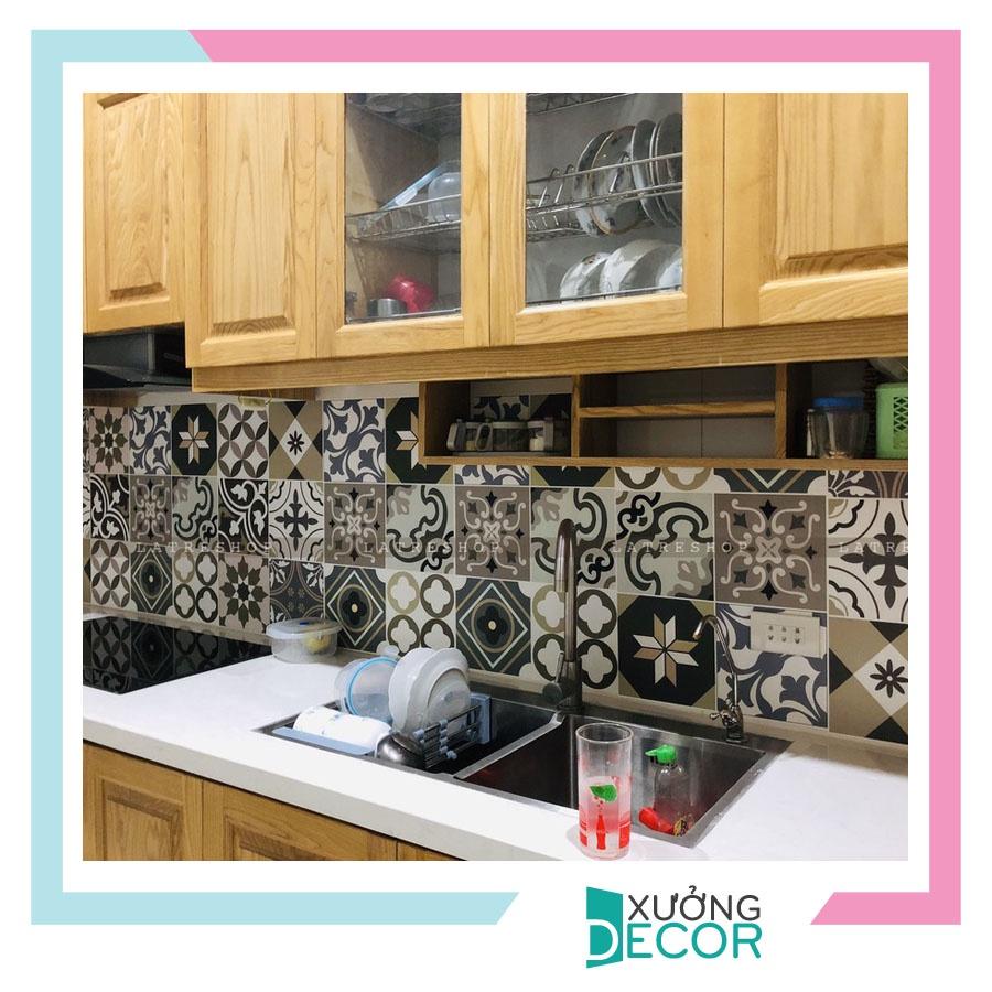 Decal dán tường decor dán bếp kính nhà tắm decor chịu nhiệt dễ lau chùi đề can loại 1 - Ceramic khổ 40x60cm 0004