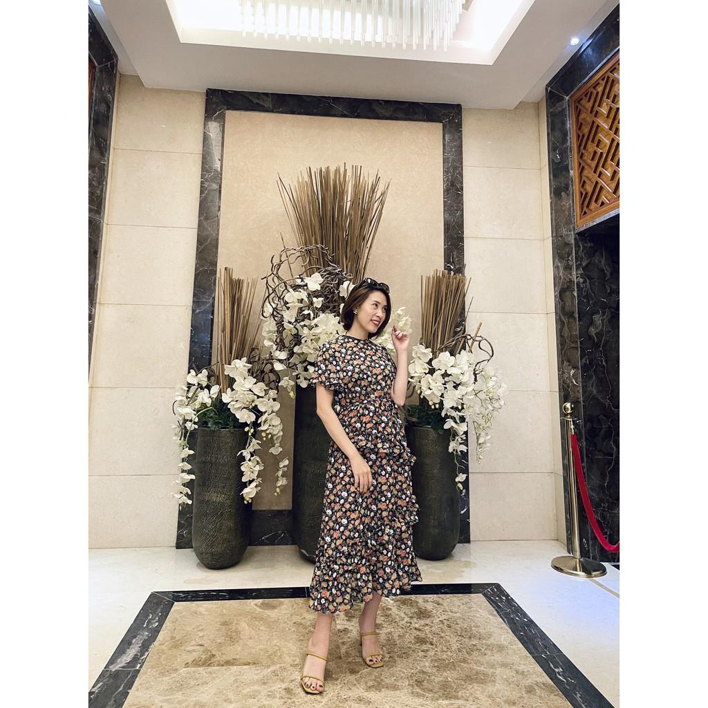 LIIN - Đầm nữ hoa voan tơ hai lớp