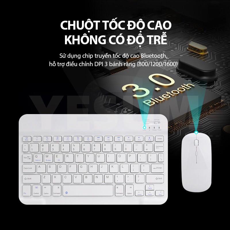 Bàn phím Bluetooth không dây TẶNG chuột không dây