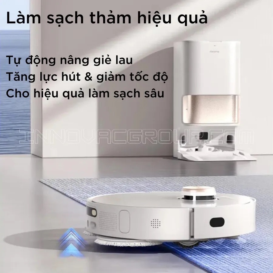 Robot Hút Bụi Lau Nhà Dreame X50 Ultra Chổi Kép, Xòe Giẻ, Xòe Chổi Lực Hút 20.000 Pa - Bản Quốc Tế