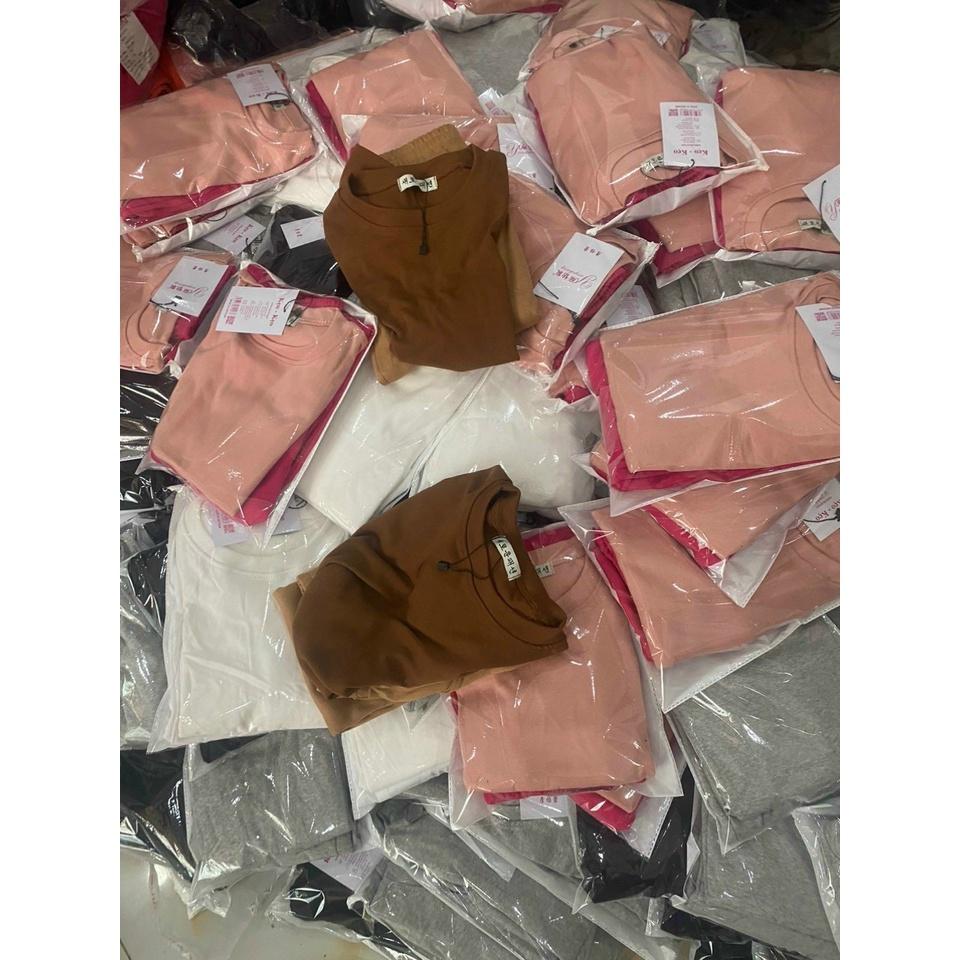 SET BỘ 2 MÓN ÁO CROPTOP CỔ TRÒN TAY NGẮN MIX QUẦN JOGER NĂNG ĐỘNG CÁ TÍNH - nâu