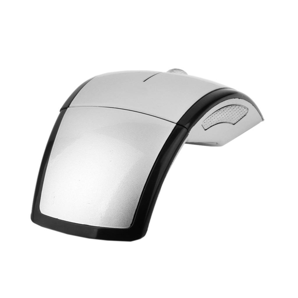 2Pcs 2.4 GHz Wireless Foldable Folding Arch Laptop Optical Mouse USB Mice