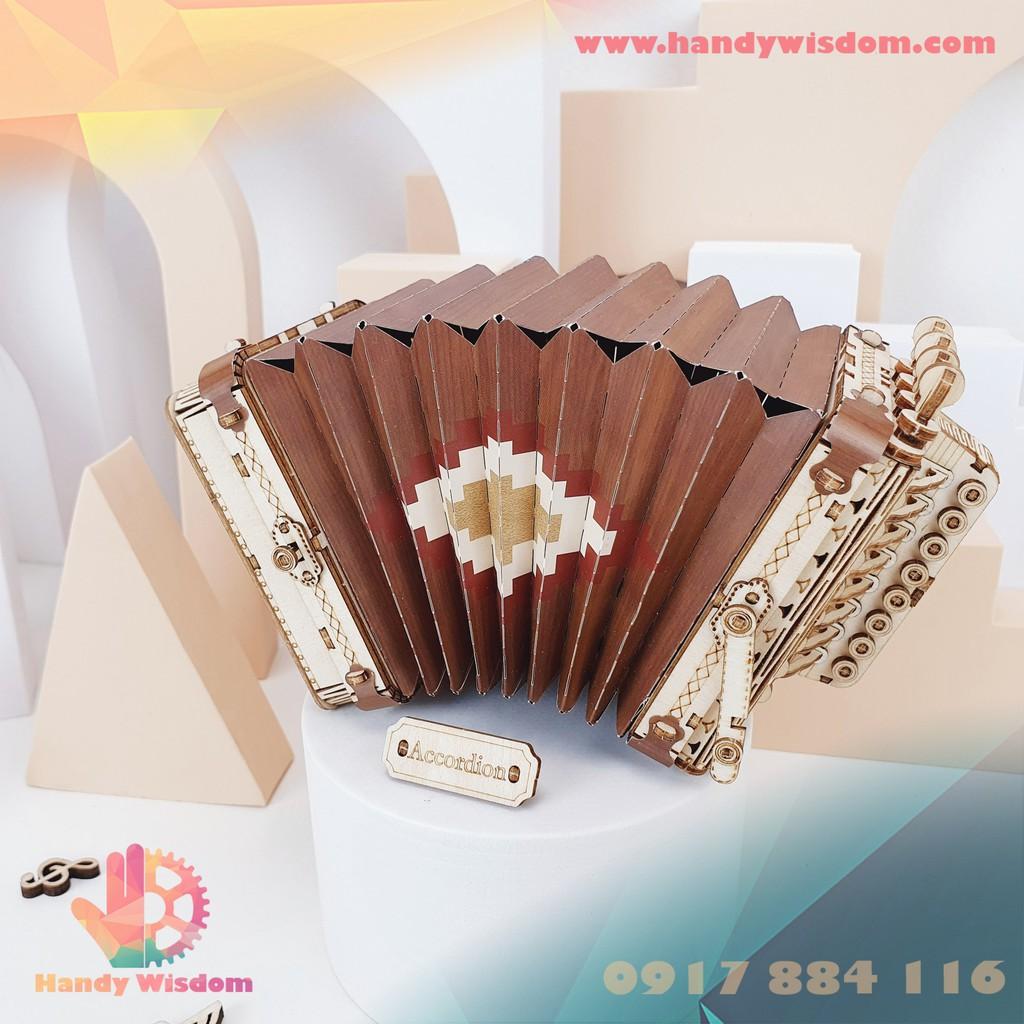 Mô hình lắp ghép gỗ Rolife - Đàn Accordion - Robotime Accordion TG410