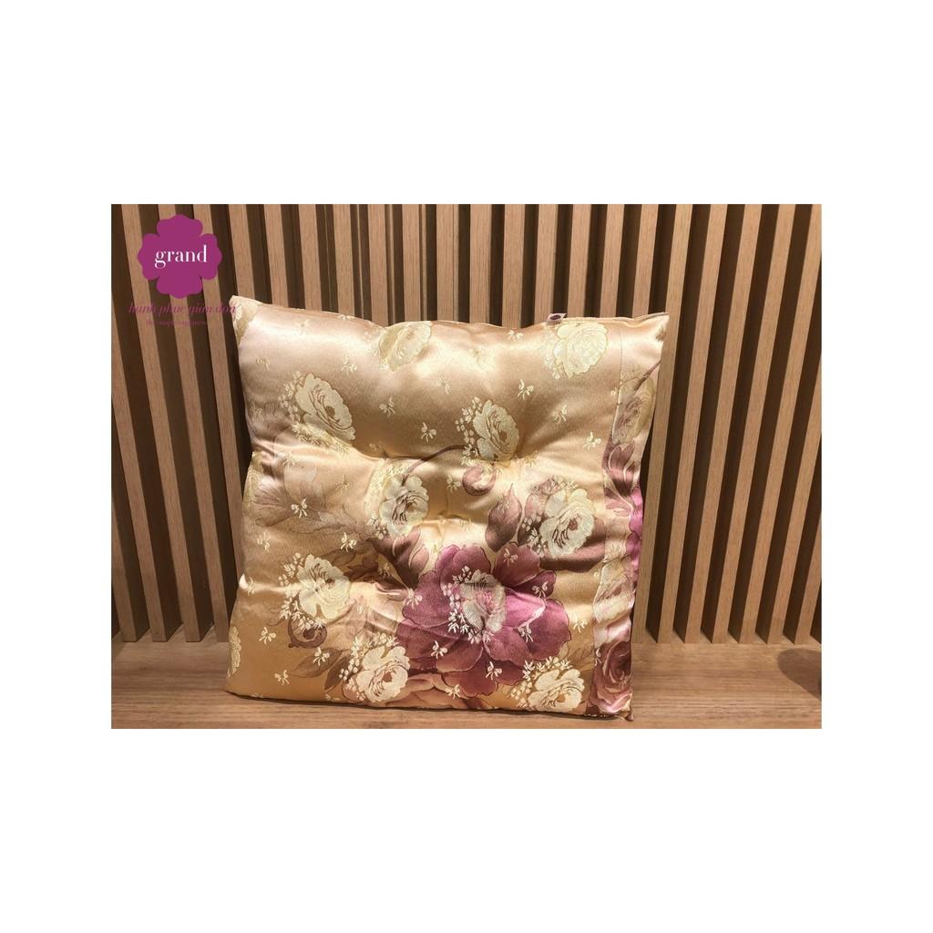 Đệm lót ngồi bệt hình vuông, ghế size lớn 45 *45cm dày 7 cm, chất liệu vải Cotton nhiều mầu