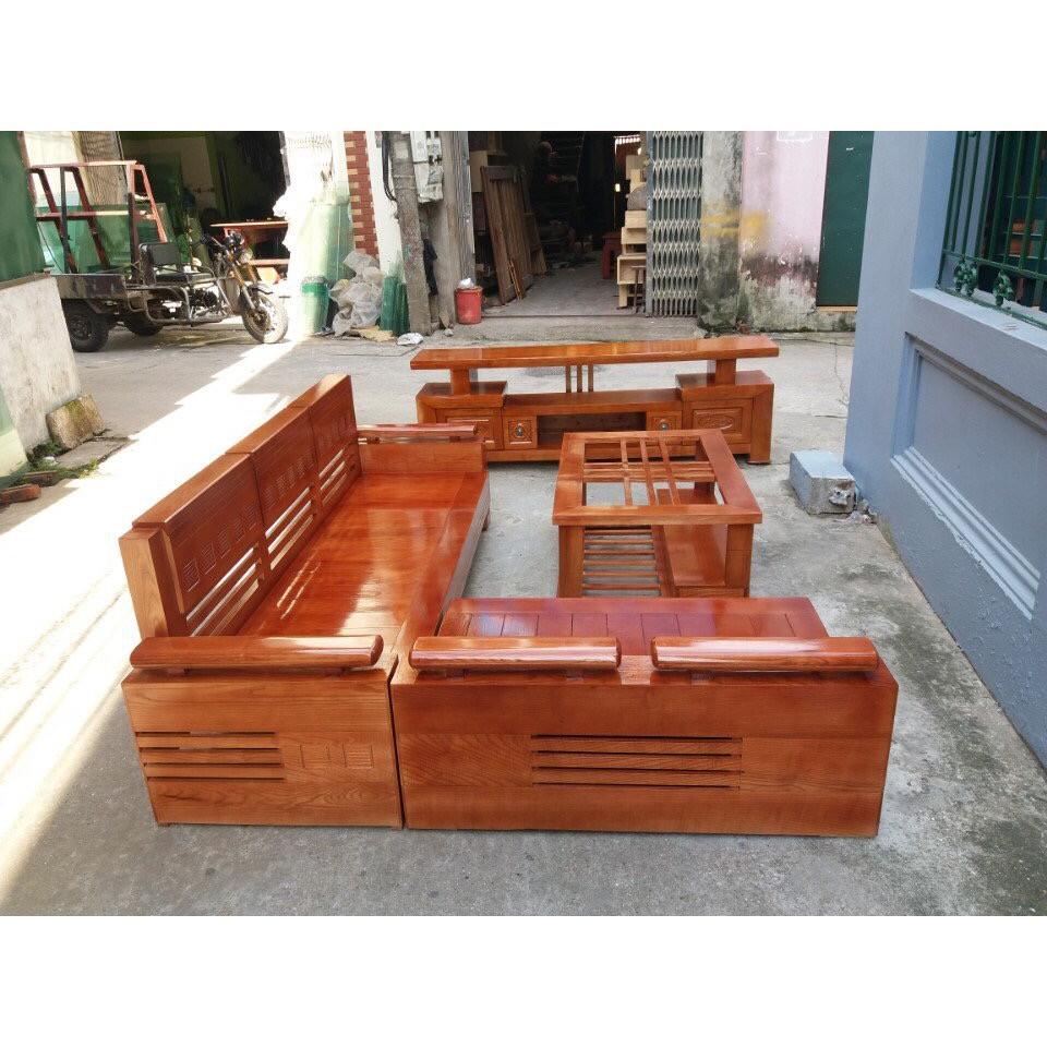 Bộ bàn ghế góc trứng nan gỗ sồi