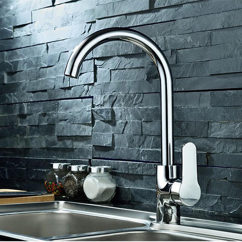 Bộ vòi rửa chén , rửa bát nóng lạnh bằng Inox 304 bóng cao cấp có thể xoáy 360 độ cho 2 chậu rửa