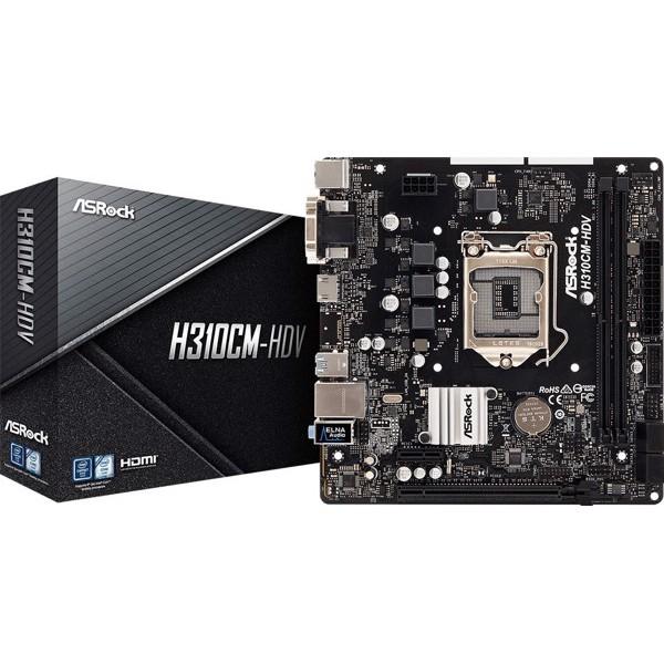 MAINBOARD ASROCK H310CM-HDV  - Hàng Chính Hãng