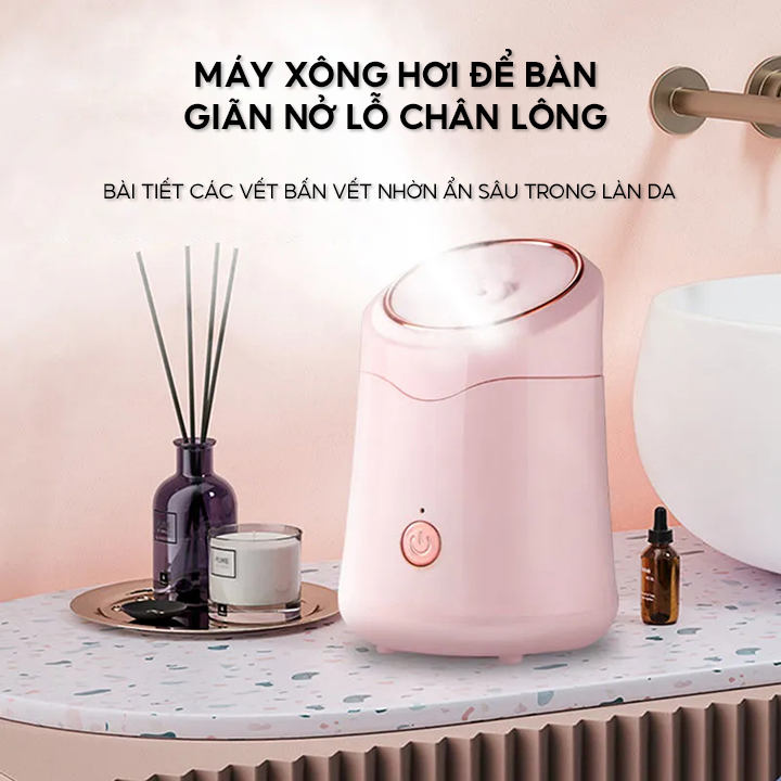 Máy Xông Hơi Cấp Ẩm Da Mặt Nguyên Liệu Trái Cây Hoặc Thảo Dược Xông Mẫu Để Bàn Mini Giá Rẻ